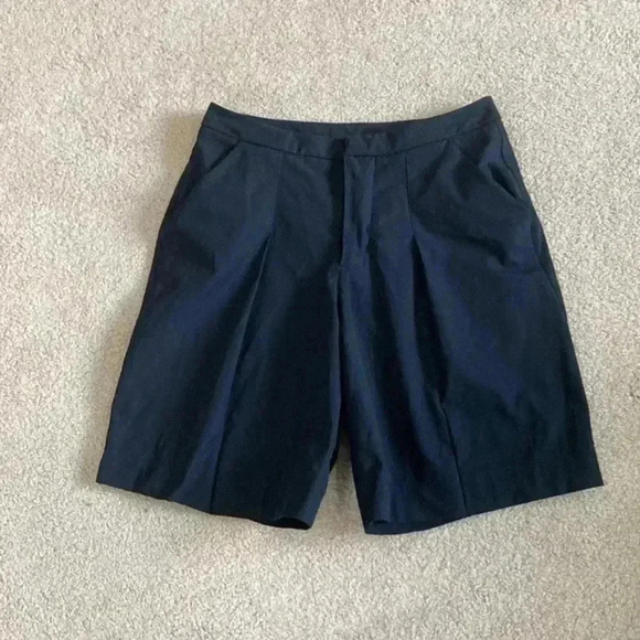 Lululemon LLL Long Story Short black high rise athletic shorts in size 4 - Picture 1 of 6